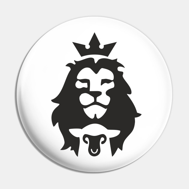 Lion and Lamb Symbol - Crowned Lion with Lamb Icon