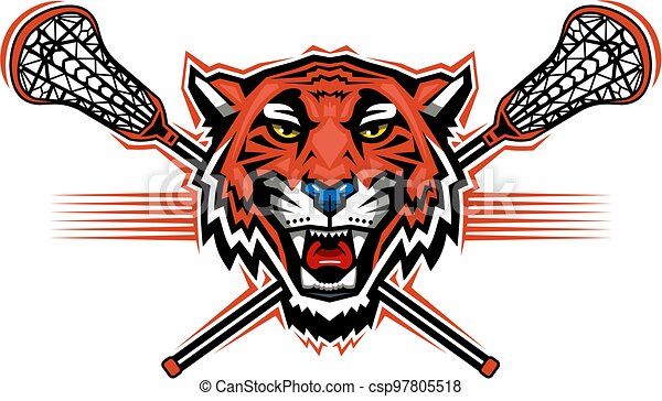 Tiger Lacrosse Team Logo - Bold & Aggressive Sports Branding