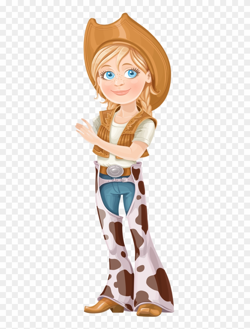 Cute Cowgirl Character Illustration - Free PNG Download
