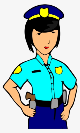 Female Police Officer Cartoon Illustration - Free Clipart for Law Enforcement Content