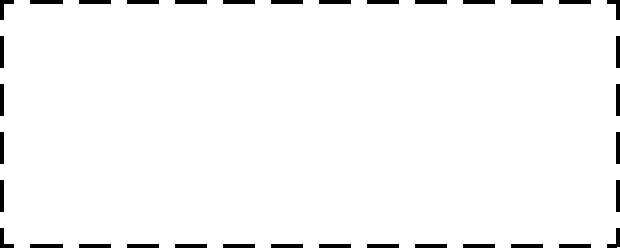 Blank dashed rectangular border frame on white background, used as placeholder or design element.