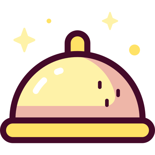 Elegant Food Cloche Icon - Gourmet Presentation & Culinary Design