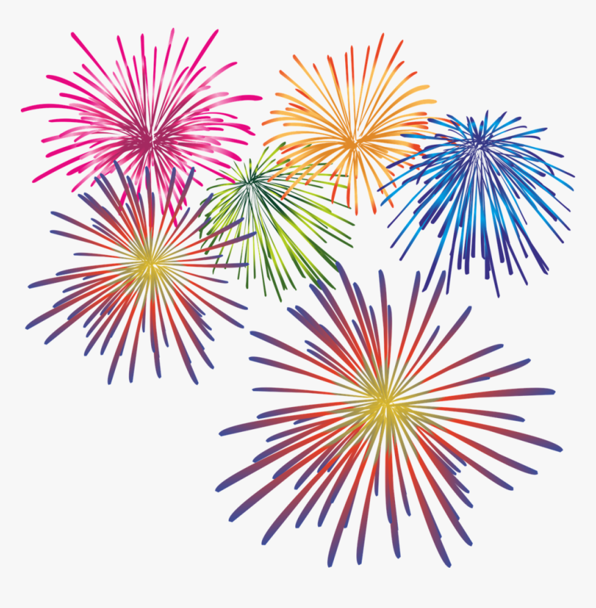 Vibrant Fireworks Illustration - Free PNG Clipart for Celebrations