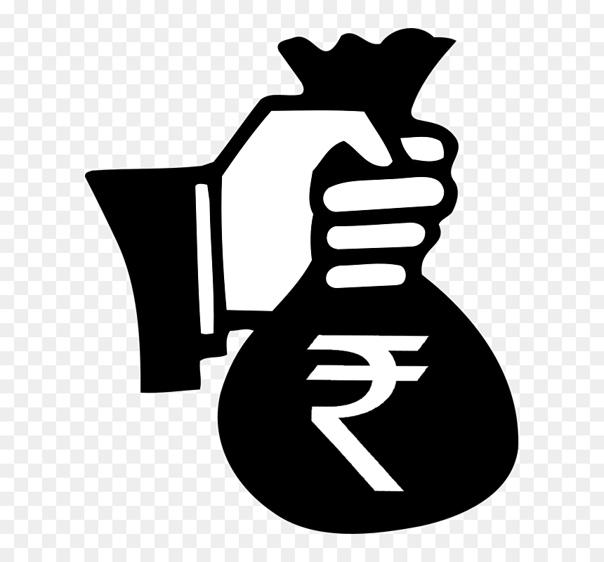 Indian Rupee Money Bag Icon - Financial Symbol for Savings & Wealth