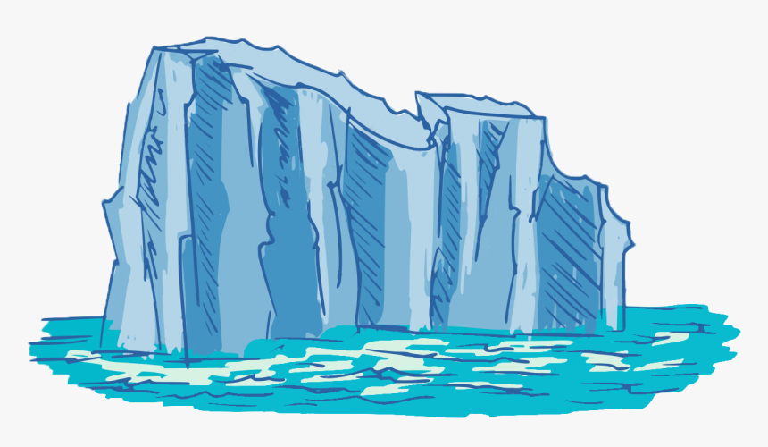 Iceberg Illustration - Free Clipart for Environmental & Educational Use