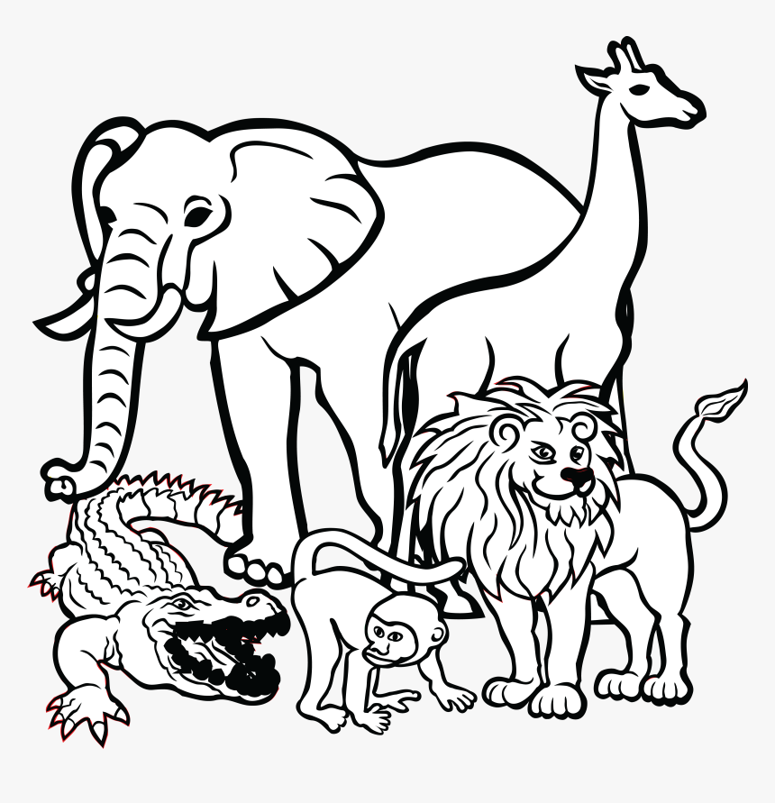 black and white animal - Clip Art Library