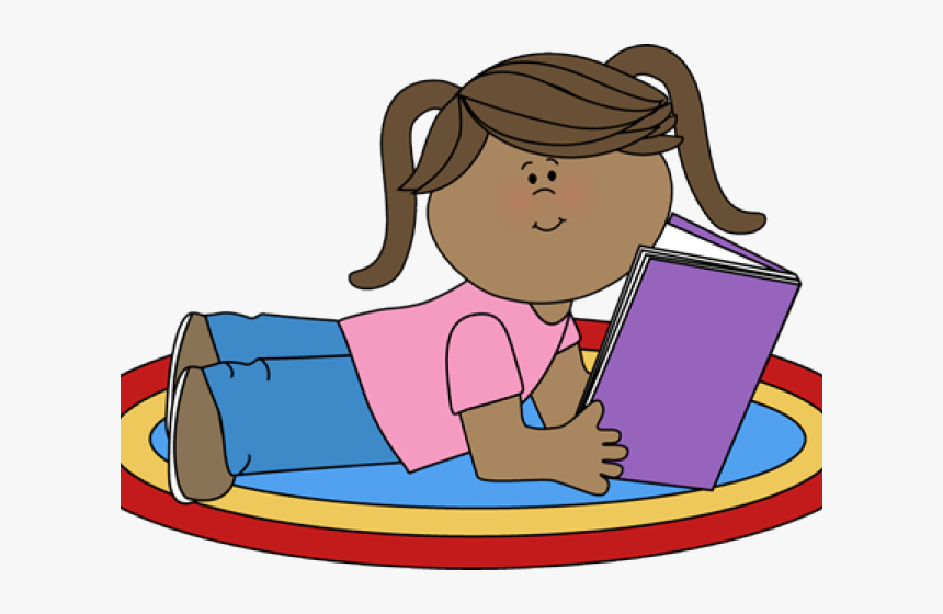 Child Reading Clipart - Free Illustration for Education & Literacy Resources