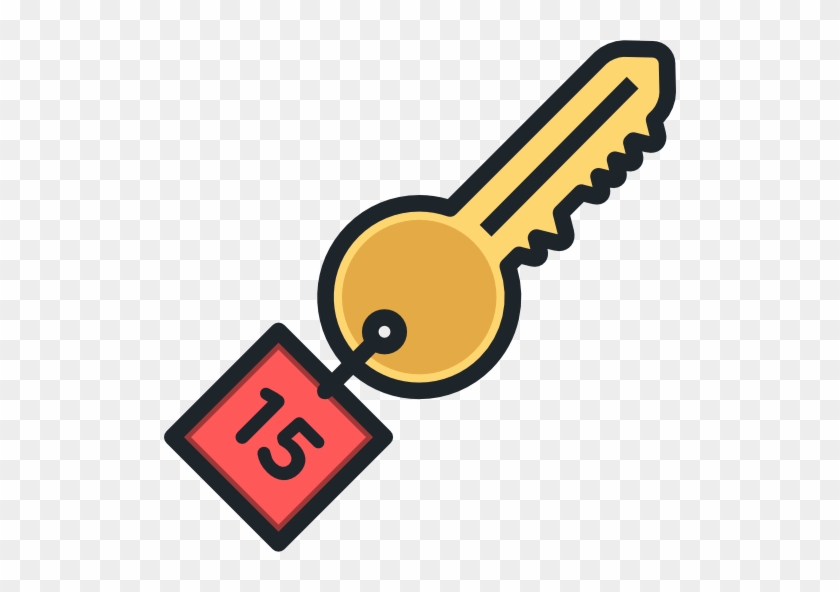 Room Key 15 Icon - Hotel Key Visual for Booking & Check-in Pages