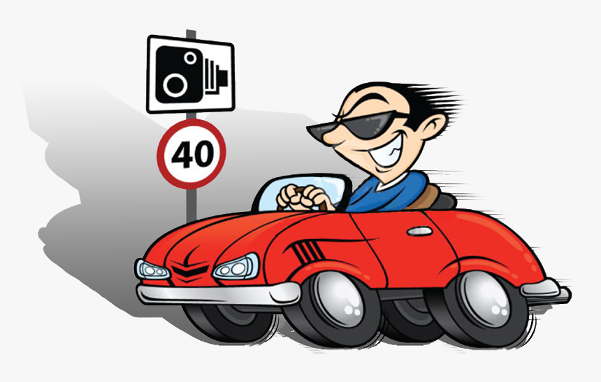 Speeding Car With Speedometer Showing High Speed. Vector - Clip Art Library