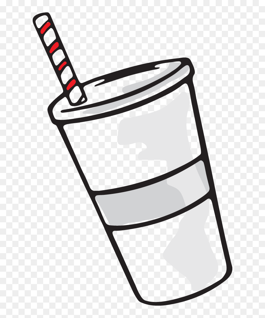 Illustration of a Disposable Drink Cup with Straw - Free PNG Clipart
