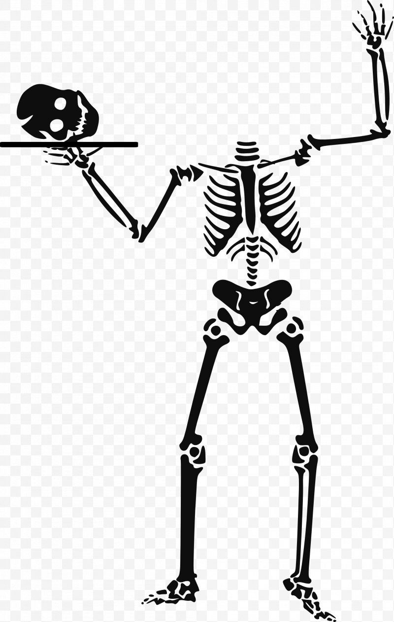 Skeleton Waiter Clipart - Free PNG for Halloween & Party Themes