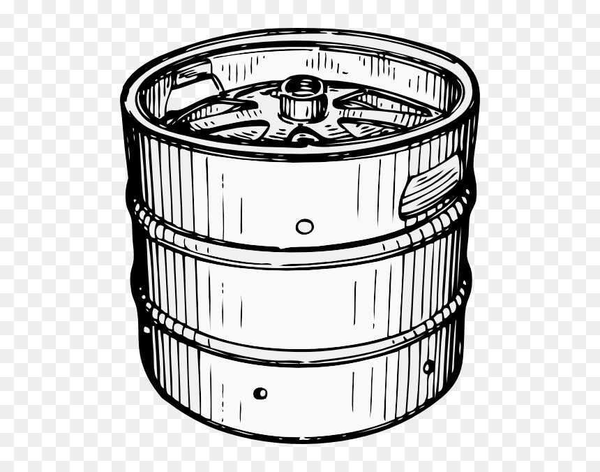 Classic Wooden Beer Keg Illustration - Vintage Brewing Equipment