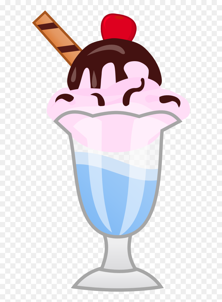 Classic Ice Cream Sundae - Sweet Treat with Cherry & Wafer