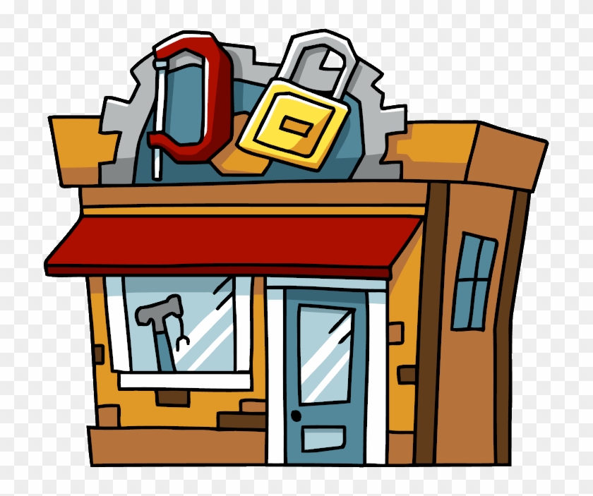 Hardware Store Illustration - Tools, Locks & Gears Clipart
