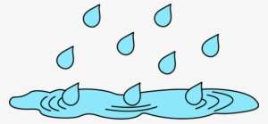 Raindrop Illustration: Visual Representation of Precipitation and Puddle Formation