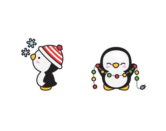Festive Penguin Illustration - Holiday Cheer & Cute Winter Characters