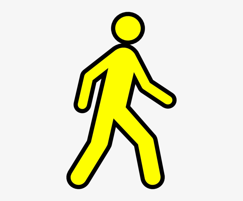 Pedestrian Walking Icon - Universal Symbol for Crosswalks and Safety Signage