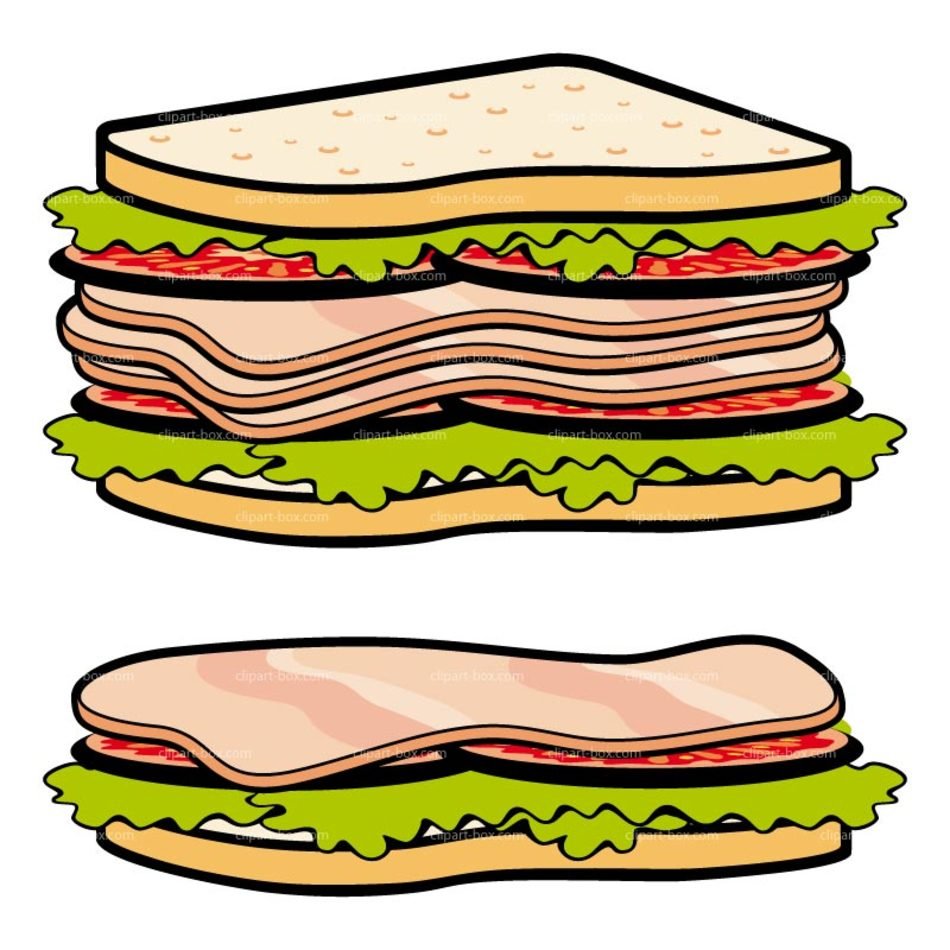 Classic Turkey Sandwich Illustration - Free Clipart for Food Blogs & Menus