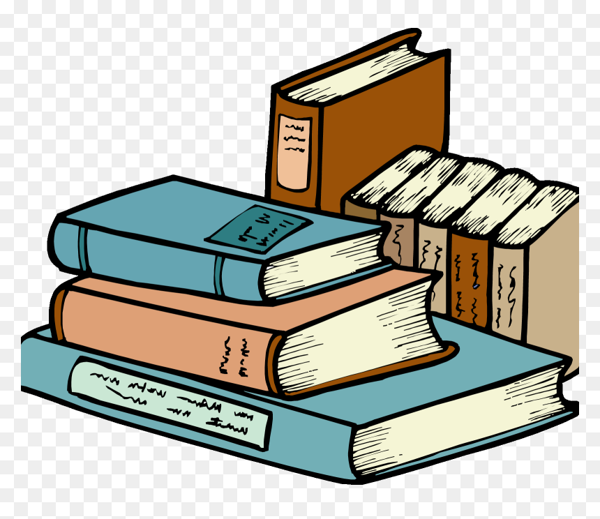 Illustrated Book Stack - Free Clipart for Education & Publishing