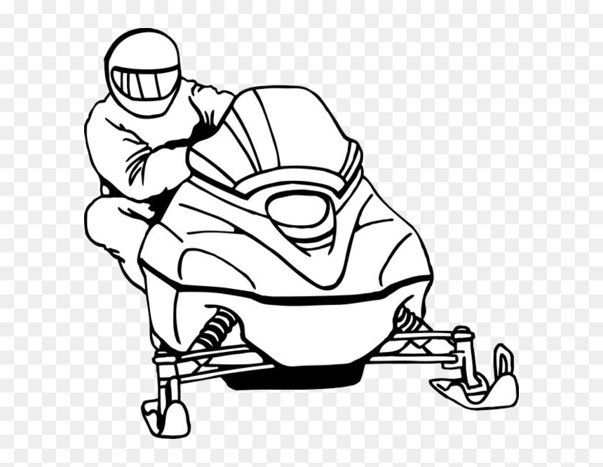 Snowmobile Racing Illustration - Free Clipart for Winter Sports Content