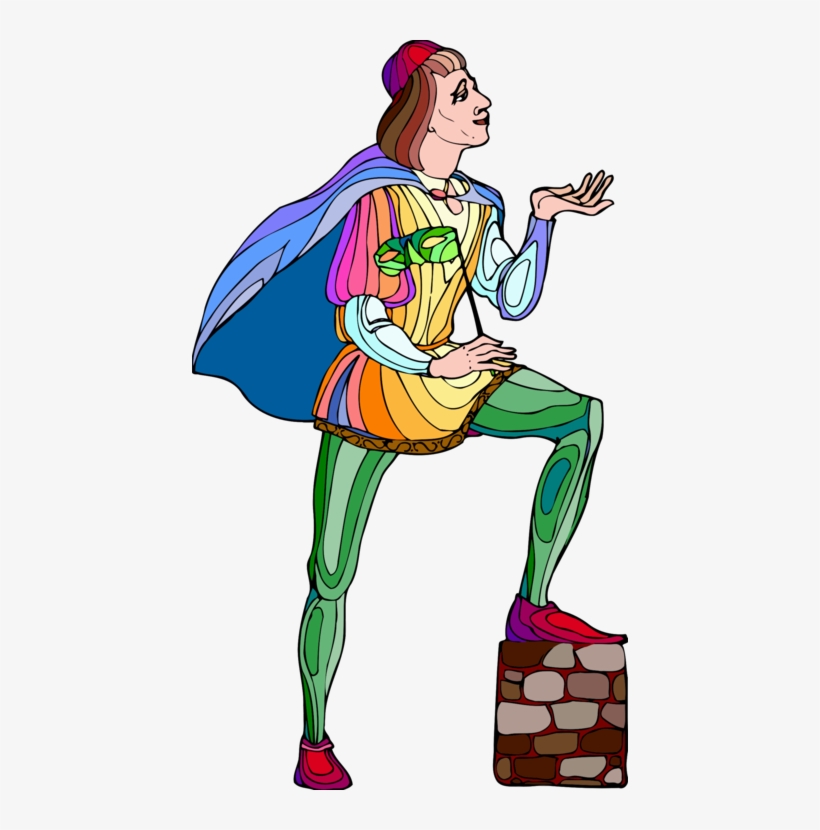 Medieval Jester Illustration - Vibrant Court Fool Character Art