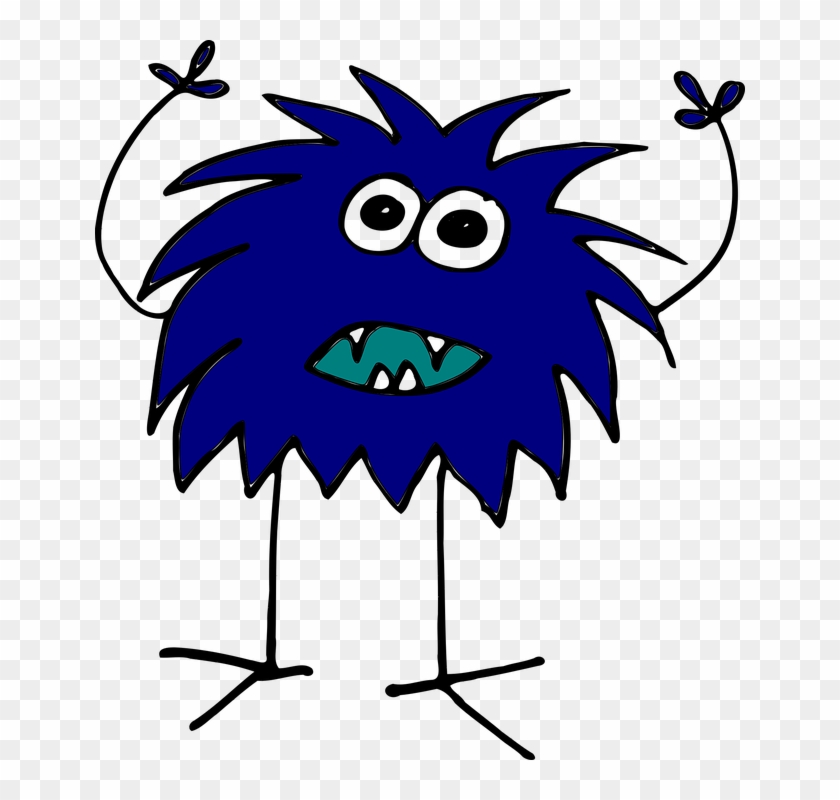 Friendly Blue Monster Clipart - Free Download for Kids’ Content
