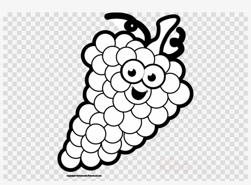 Printable Grape Coloring Page for Kids - Fun Fruit Activity