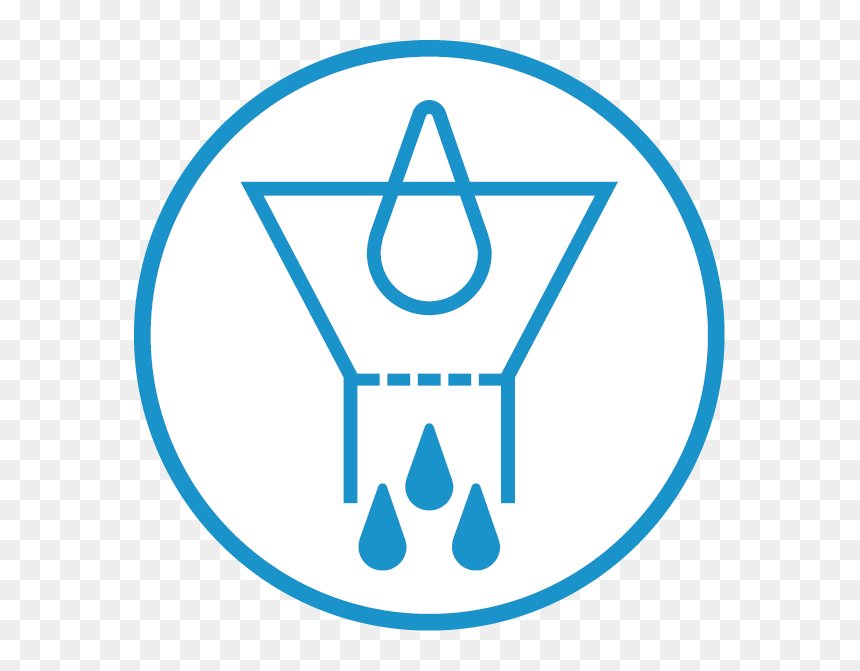 Water Filter Isolated Icon. Black And White. Vector Illustration - Clip