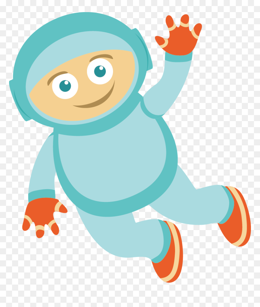 Friendly Cartoon Astronaut Illustration for Kids’ Space Education