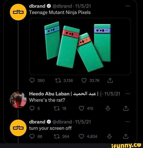 Four green smartphones styled as Teenage Mutant Ninja Turtles with colored bandanas and eye slits.