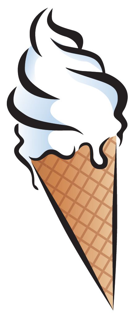 Classic Soft-Serve Ice Cream Cone - Sweet Treat Illustration