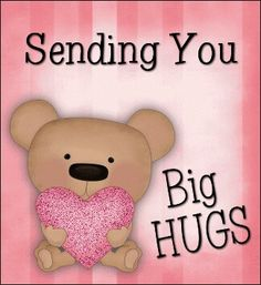 Sending You Big Hugs - Free Printable Greeting Card Image