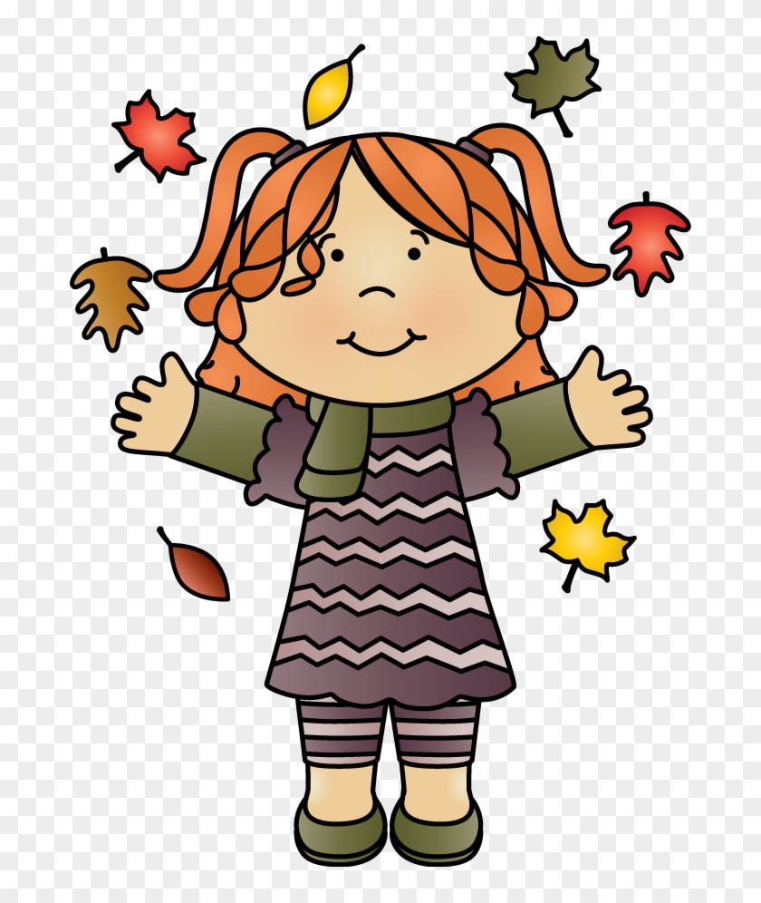 Autumn Girl Clipart - Free Fall-Themed Illustration for Kids & Educators