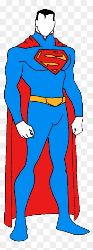 Classic Superman superhero costume with blue suit, red cape, yellow belt, and iconic S-shield logo.