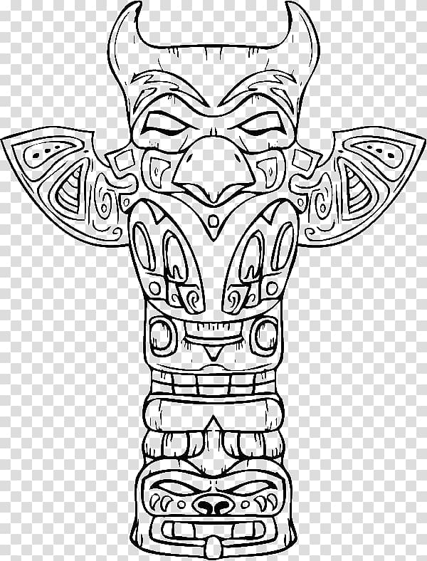 Native American Totem Pole Coloring Page - Free Download & Print