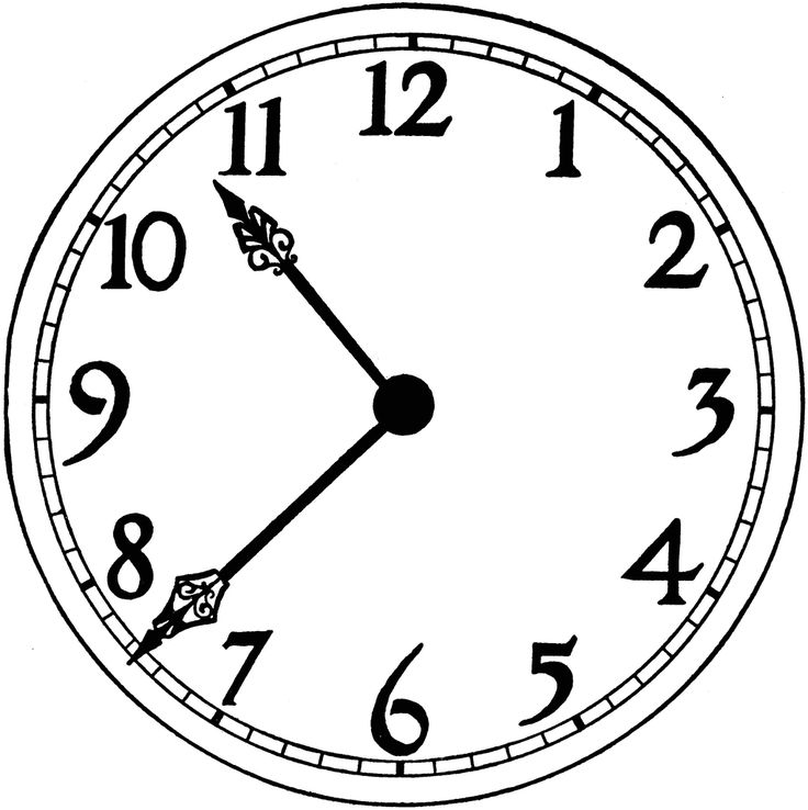 Classic Analog Clock Face - Free High-Resolution Illustration for Design & Education