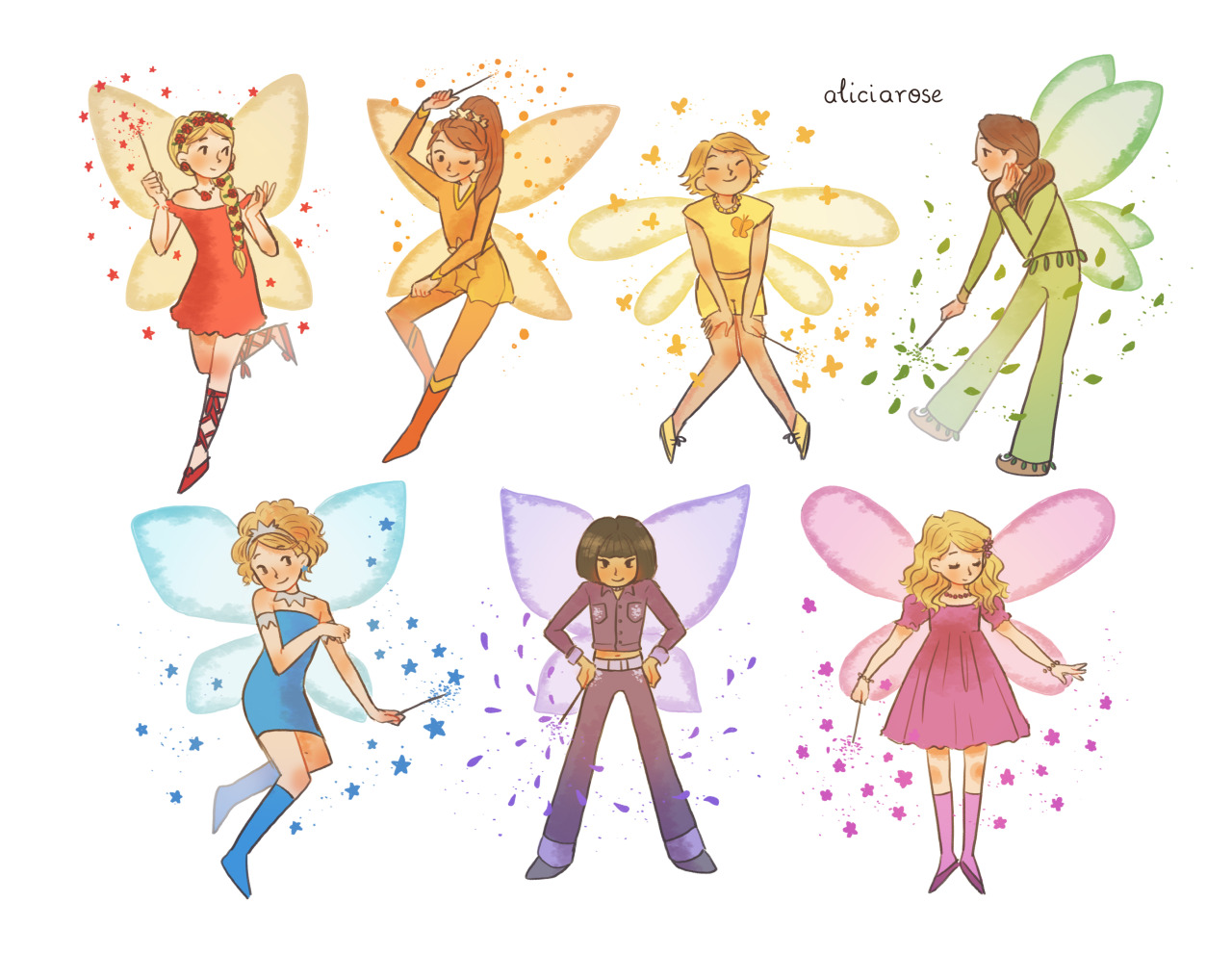 rainbow fairys - Clip Art Library