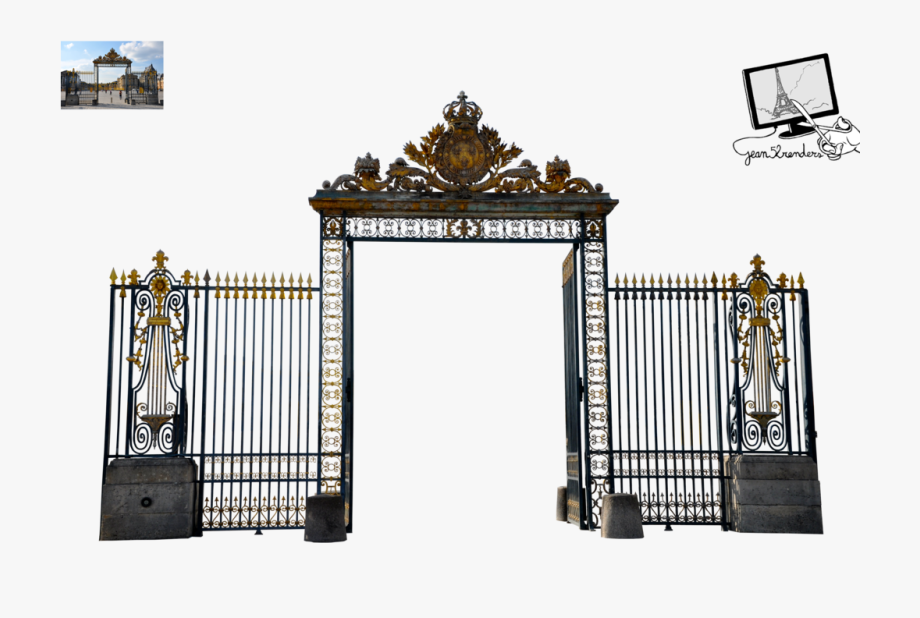 Grand Royal-Style Wrought Iron Gate - Historical Elegance & Design