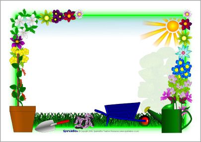 Spring Garden Frame - Free Decorative Border for Kids’ Activities & Printables