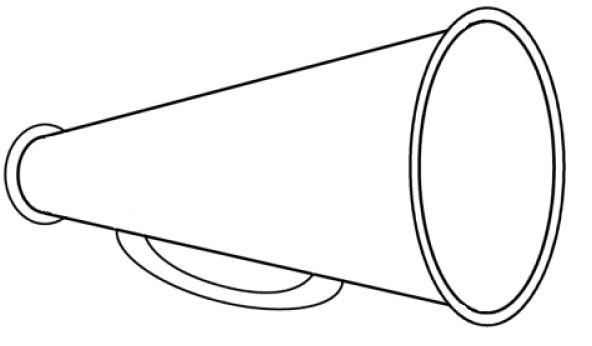 Megaphone Illustration - Free Line Art for Communication & Announcement Themes