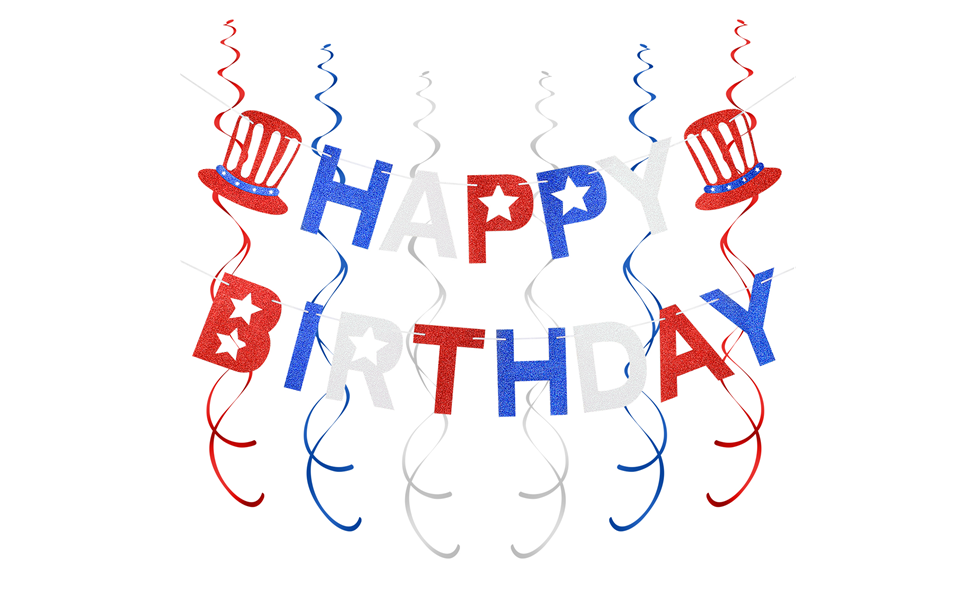 Patriotic Birthday Party Decorations, American Theme, 4th of July