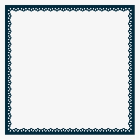Decorative navy blue lace-style border frame with white center space for content.