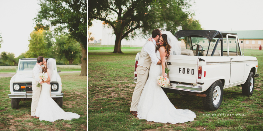 Rustic Vintage Wedding Photos with Classic Ford Bronco | Catherine Bartlett Photography