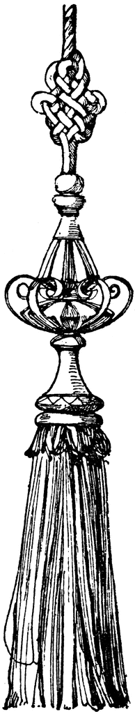 Vintage Ornamental Tassel Illustration | Historical Decorative Motif
