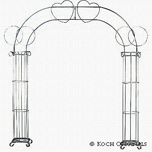 Elegant Heart-Top Wedding Arch - Metal Garden Arch Design