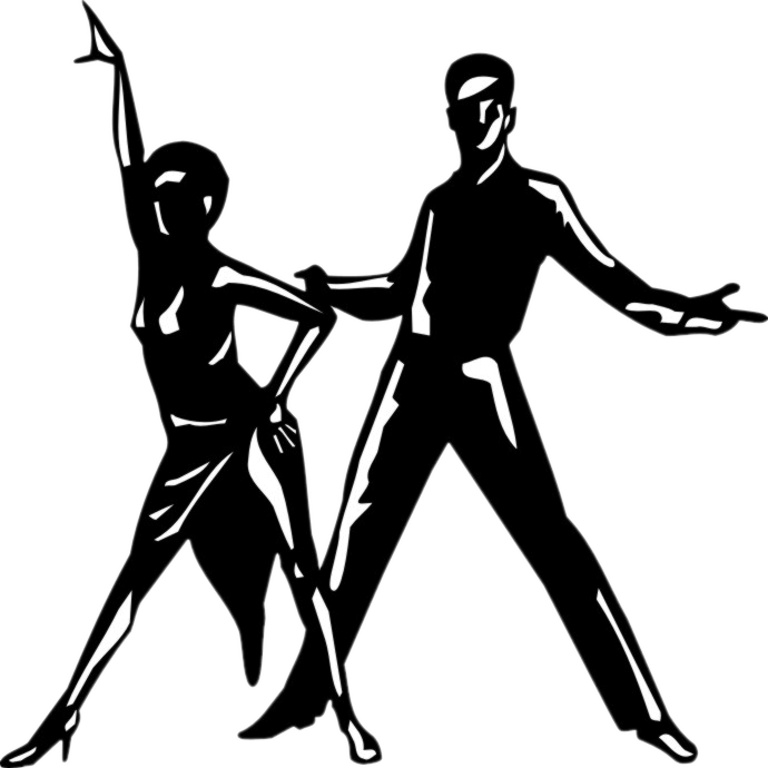 Rumba Dancing Couple In Cartoon Style Royalty Free SVG, Cliparts - Clip ...