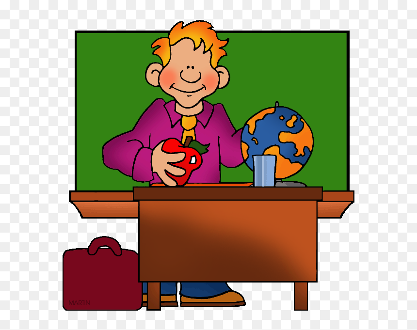 Friendly Teacher Clipart - Classroom Illustration for Education Websites