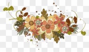 Autumn Floral Clipart - Free Downloadable Decorative Element