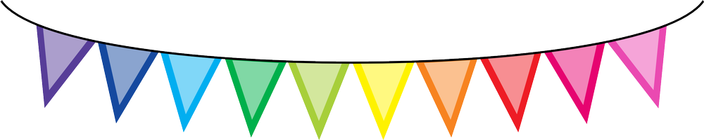 Rainbow Bunting Banner - Festive Decorative Flag Garland Image