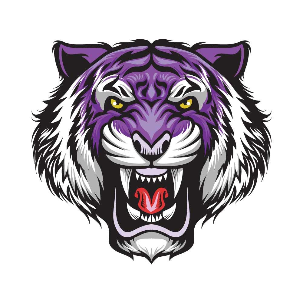 purple tigers - Clip Art Library
